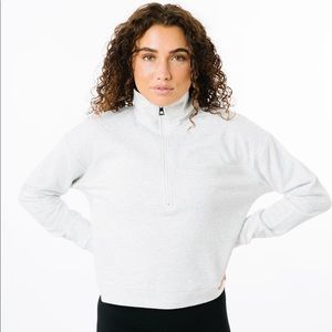 ✨ ZYIA Gray Classic Quarter Zip Sweatshirt